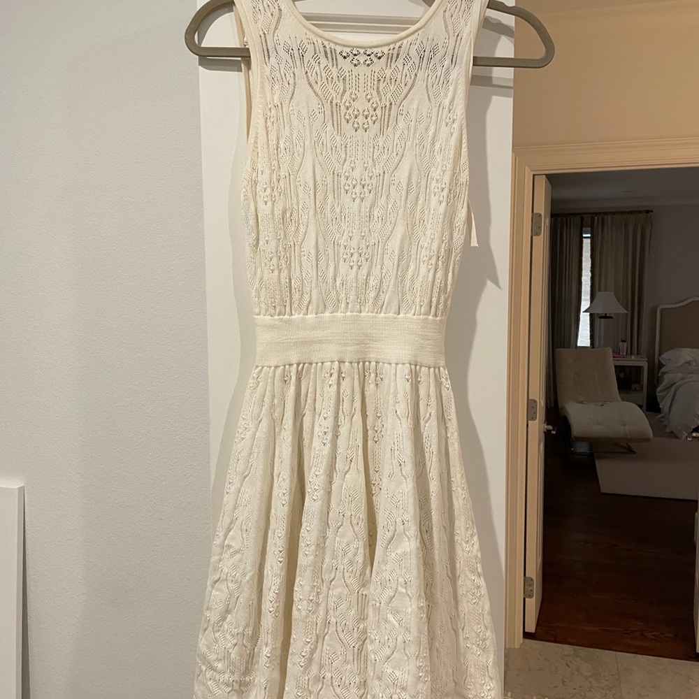 Il by Saori Komatsu white eyelet dress with slip